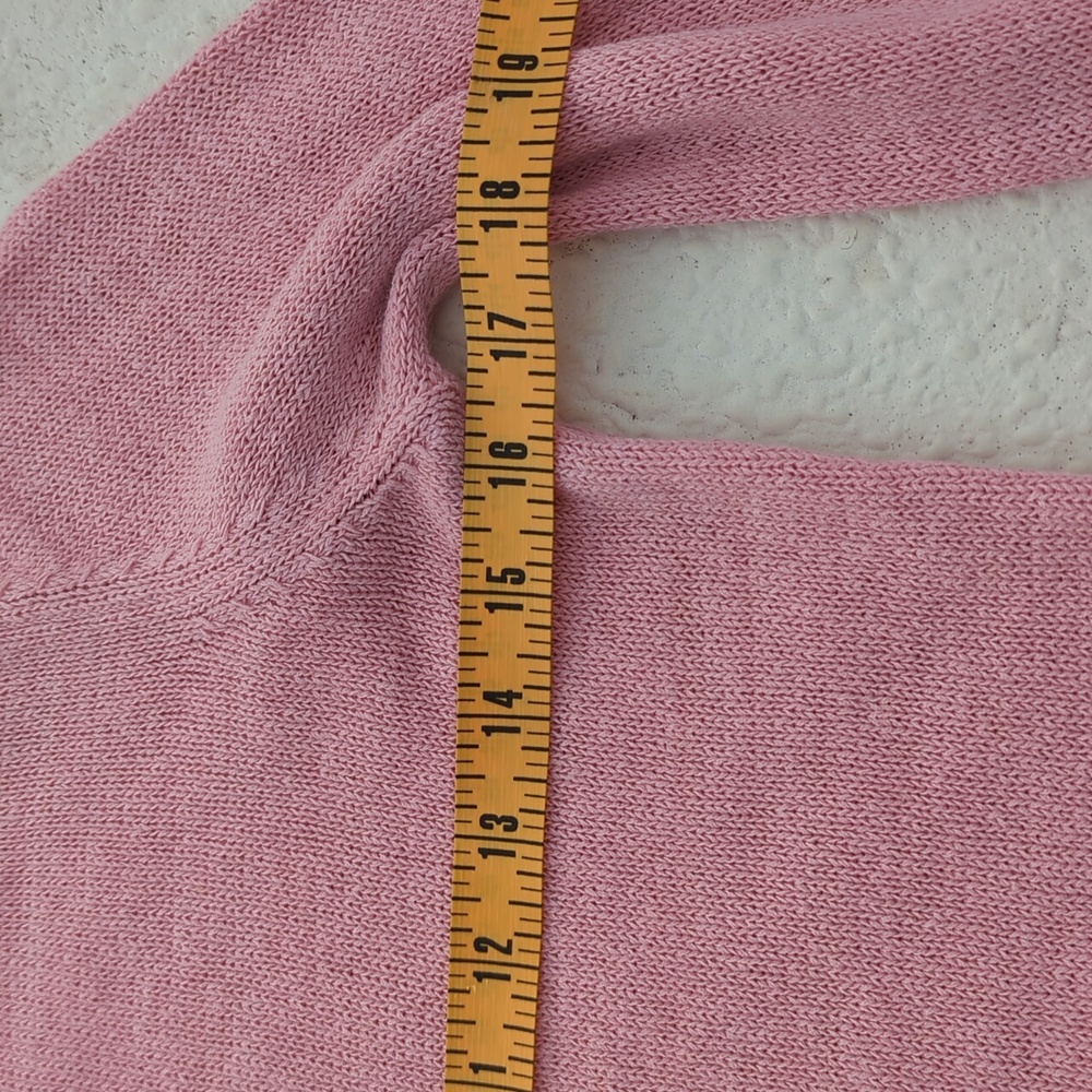 SER.O.YA | Alivia Knit Top Pale Blush Pink Size XL Retrofete Euro Chic Cropped - Picture 14 of 16